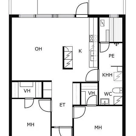 公寓 Cozy 73m2 Terraced House With Sauna *